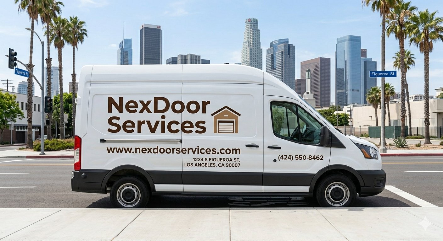 NexDoor Services van in Los Angeles, CA